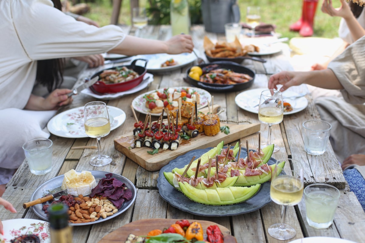 Long table set for a private event